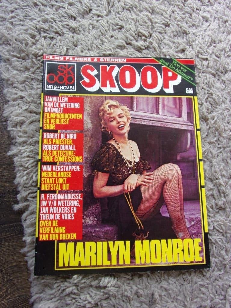 1981 SKOOP MAGAZINE MARILYN MONROE op cover+art/KOMPLEET, Verzamelen, Ophalen, Zo goed als nieuw, Boek, Tijdschrift of Artikel