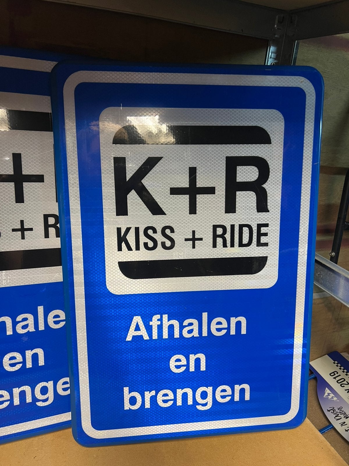 K+R Kiss + Ride Afhalen en Brengen Bord, Antiek en Kunst, Ophalen