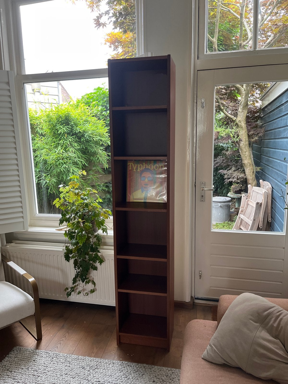 Houten Boekenkast met Verstelbare Planken, Huis en Inrichting, Ophalen, Met plank(en), Minder dan 50 cm, Gebruikt