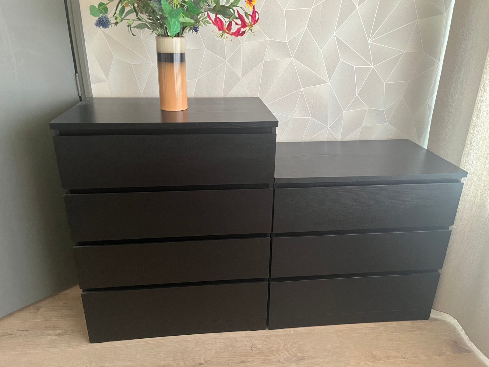 Ladekasten MALM, Huis en Inrichting, Kasten | Ladekasten, Ophalen, 50 tot 100 cm, Zo goed als nieuw, 3 of 4 laden