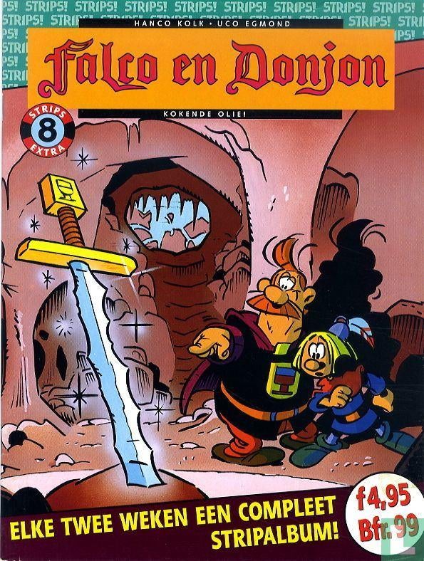 Falco en Donjon - Kokende olie (Strips Extra 8), Boeken, Stripboeken, Eén stripboek, Ophalen of Verzenden
