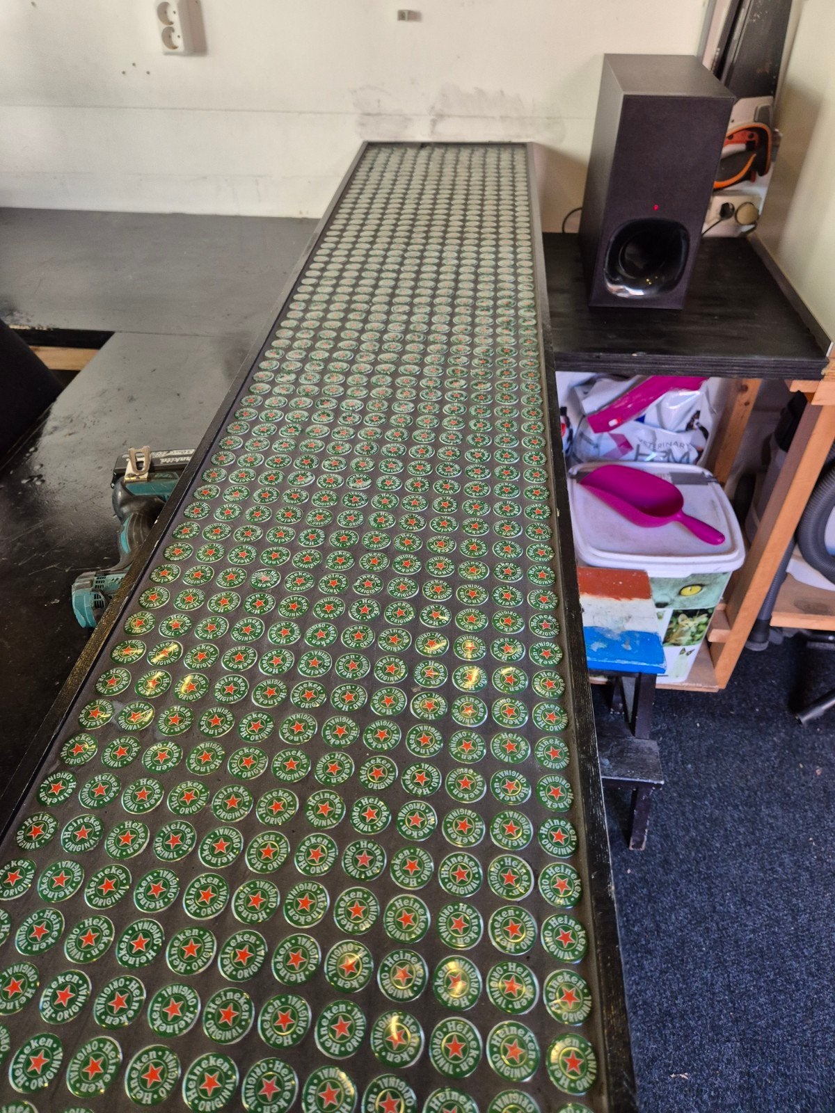 Unieke Heineken bar met epoxy af te werkenwerking, Huis en Inrichting, Barren, Ophalen, Gebruikt