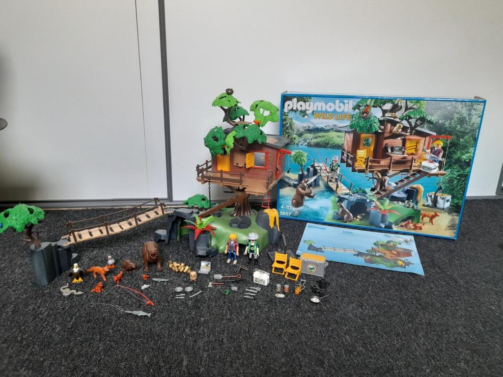 Playmobil 5557 Wild Life Boomhut met Dieren en Figuren, Kinderen en Baby's, Speelgoed | Playmobil, Zo goed als nieuw, Complete set
