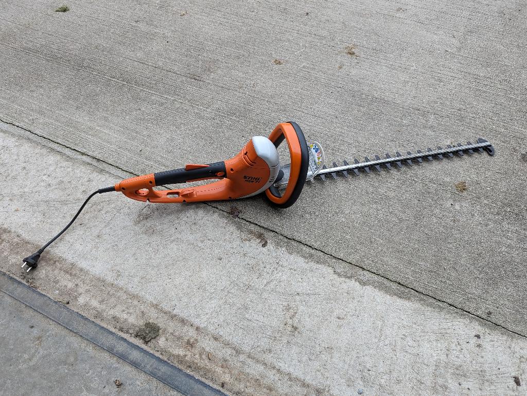 heggenschaar Stihl HSE 71 met 60 cm zaagblad, Tuin en Terras, Ophalen of Verzenden, Gebruikt, Elektrisch, Stihl