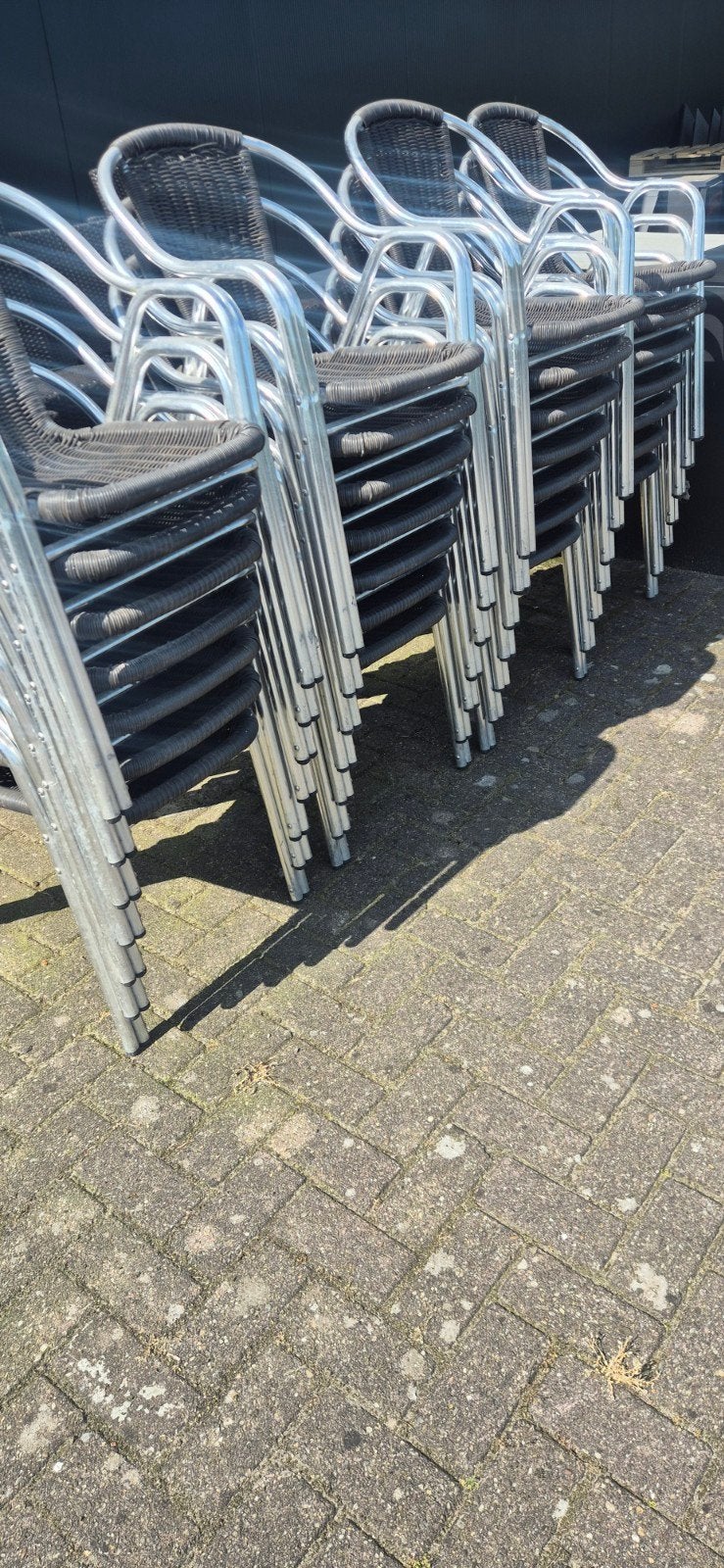 Terrasstoelen horeca restaurant tuinstoelen, Ophalen, Gebruikt, Geen, Aluminium