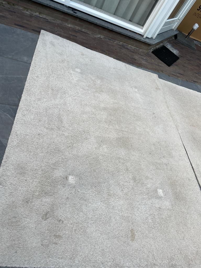 2 x IKEA STOENSE Vloerkleed - Crème/Beige - 170x240 cm, Huis en Inrichting, Stoffering | Tapijten en Kleden, Ophalen, Gebruikt
