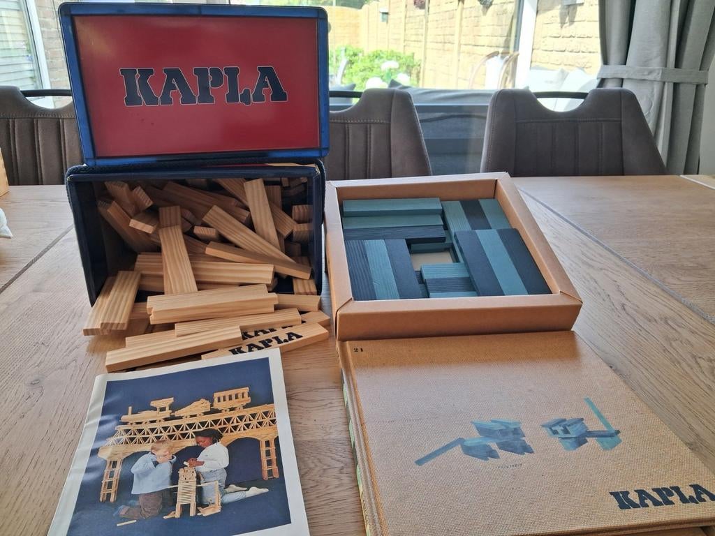Kapla doos met 200 plankjes +extra set 27.50 GERESERVEERD, Ophalen of Verzenden