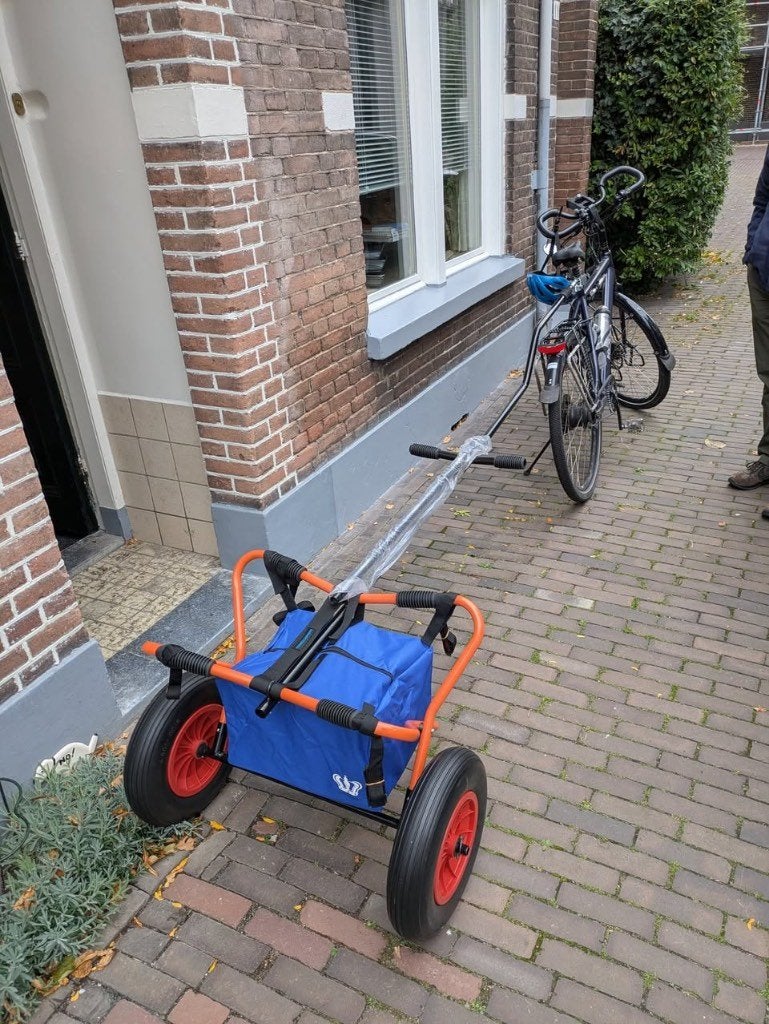 Fietsaanhanger, Fietstrailer voor (wind)surfboard, SUP enz., Ophalen, Overige typen, Zo goed als nieuw, 40 tot 60 kg