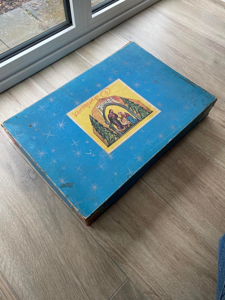 Vintage Marolin Kerstgroep Opbergdoos, Diversen, Kerst, Ophalen of Verzenden, Gebruikt