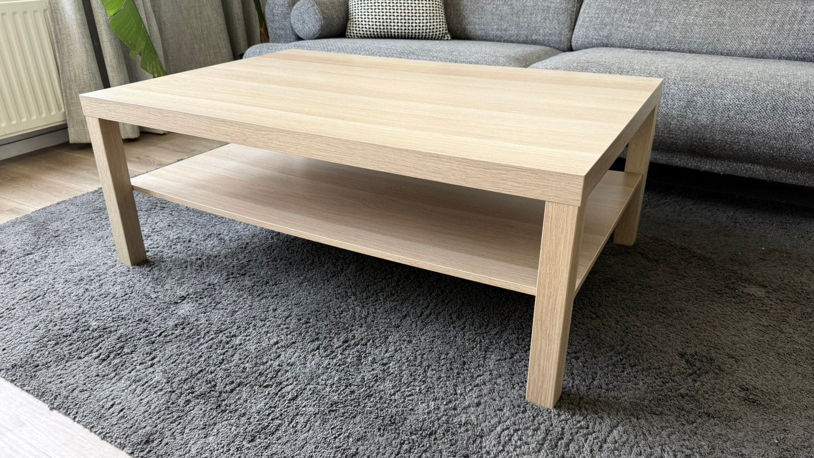 IKEA LACK salontafel, eikeneffect - 118  78 cm, Ophalen, 100 tot 150 cm, 50 tot 100 cm, Zo goed als nieuw