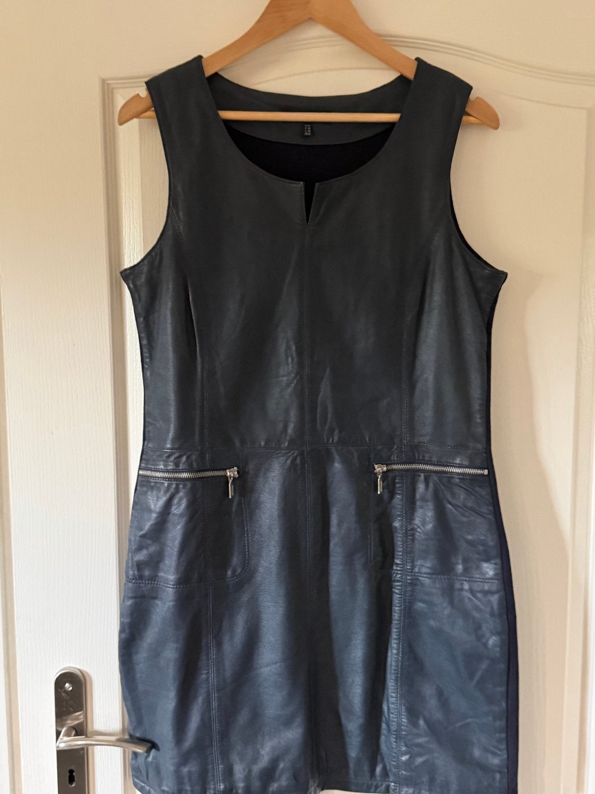 Arma zachtlederen jurk maat 44 xl, Kleding | Dames, Blauw, Maat 42/44 (L), Ophalen of Verzenden, Zo goed als nieuw
