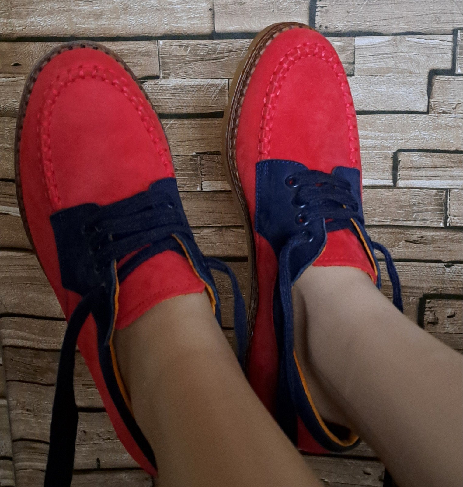 TWIINS - mooie college veterschoenen, maat 39, Kleding | Dames, Verzenden, X, Twiins, Rood