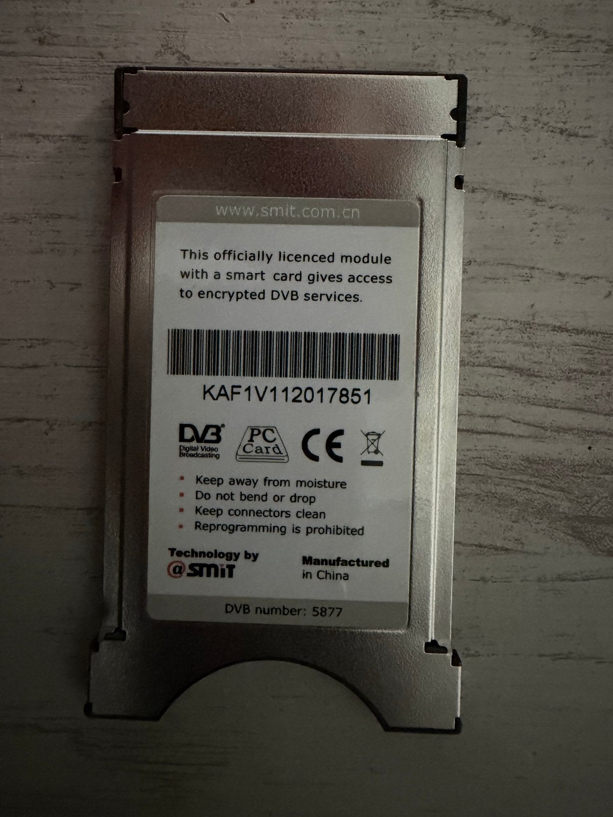 SMiT Irdeto CI+ Module Geschikt voor Ziggo, Ophalen of Verzenden, Niet werkend, Decoder