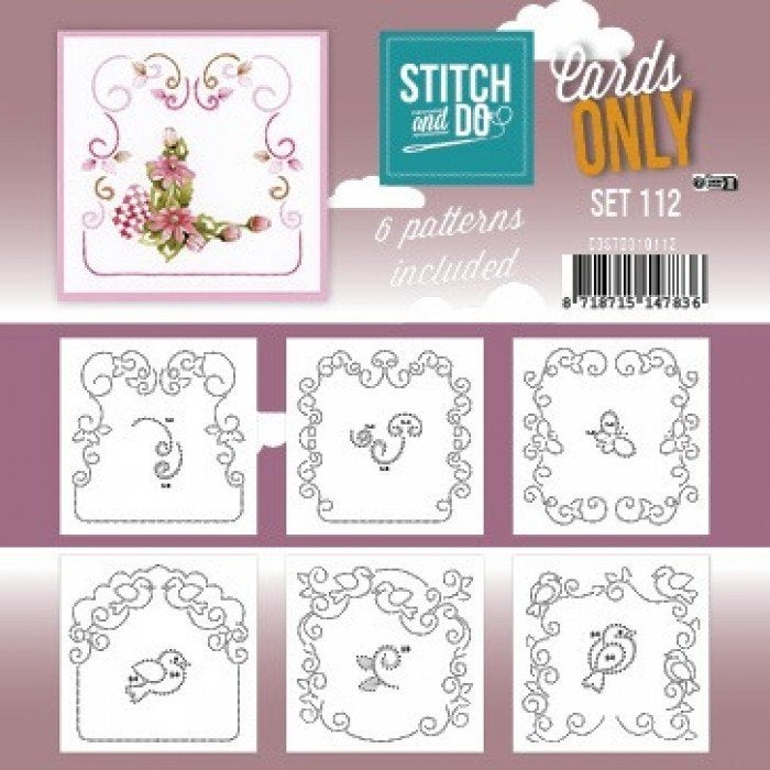 Stitch and Do Cards only 112 en 6 verschillende oplegkaartje, Blanco kaart of Basiskaart, ., Nieuw, Ophalen of Verzenden