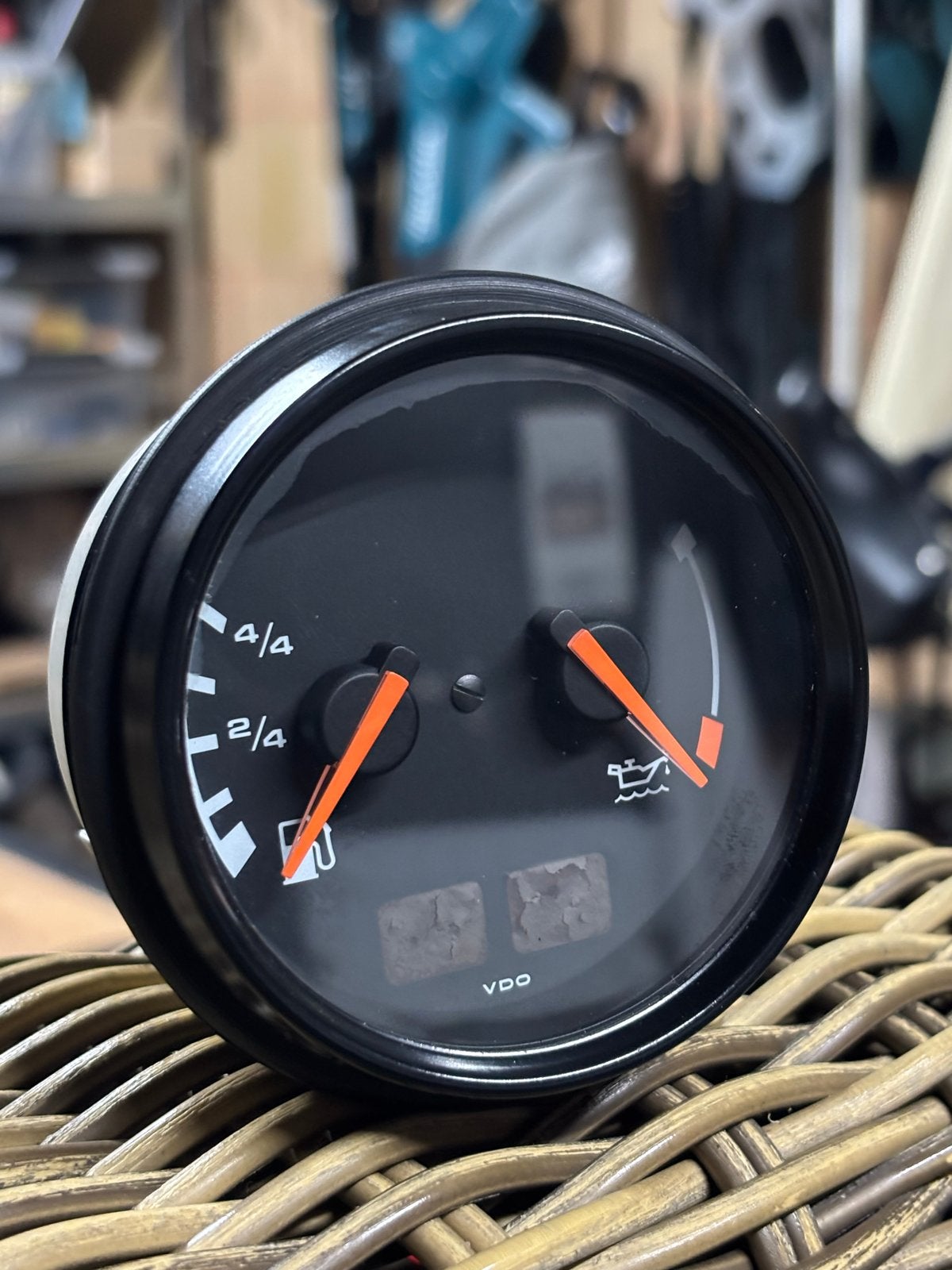 VDO Brandstof- en Oliedrukmeter - Porsche 964/993, Auto-onderdelen, Ophalen of Verzenden, Gebruikt, Porsche