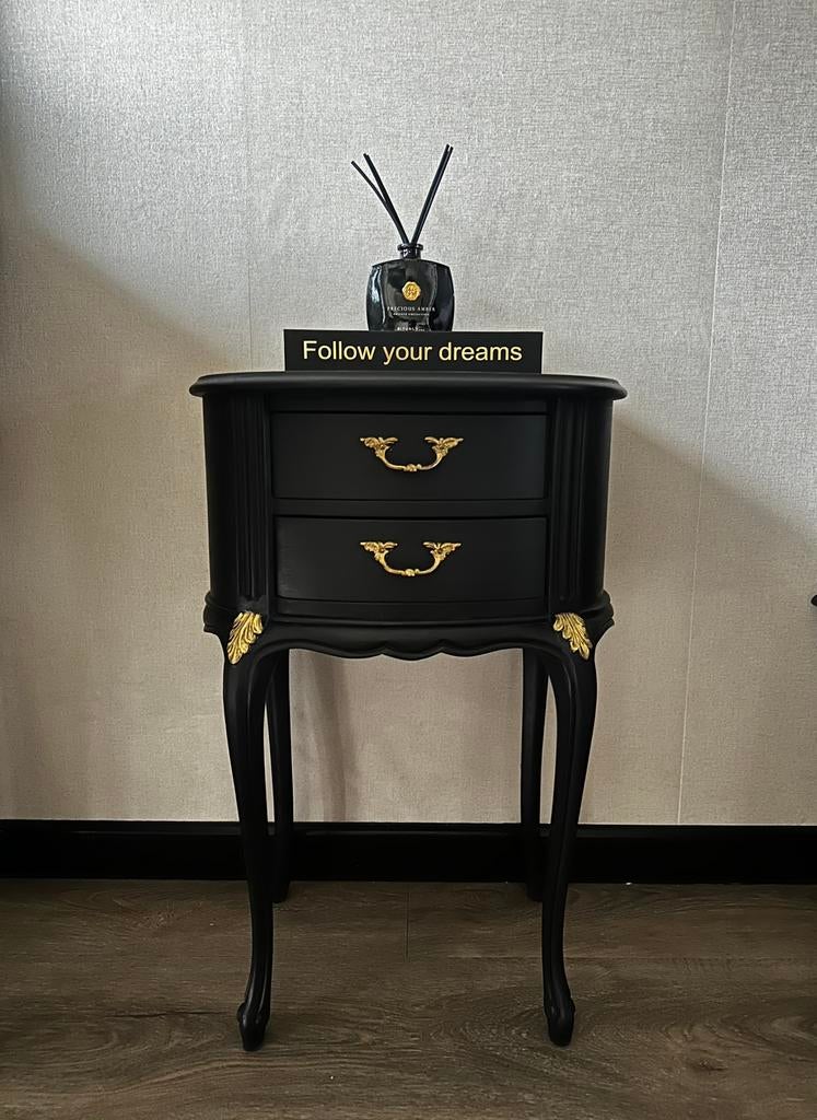 Prachtig ladekastje sidetable queen ann brocante nachtkastje, Antiek en Kunst, Antiek | Meubels | Kasten, Ophalen of Verzenden