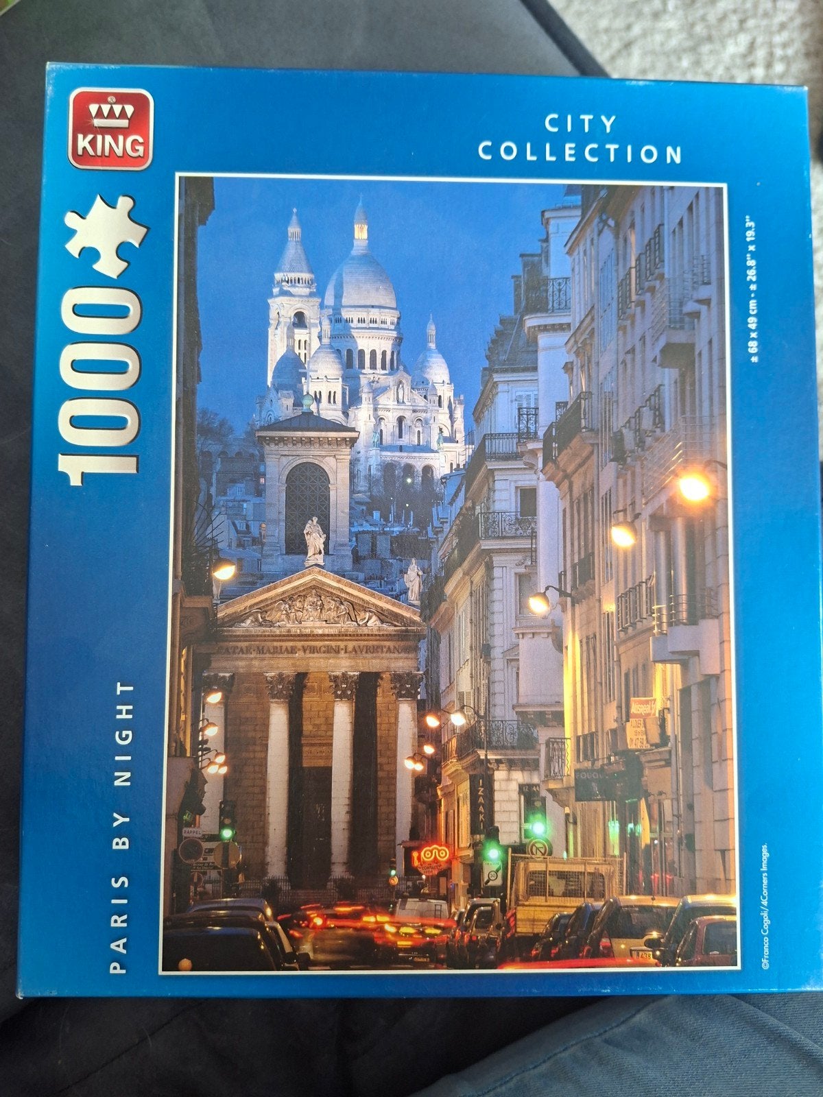 King puzzel 1000 stukjes Paris by Night, Ophalen of Verzenden, 500 t/m 1500 stukjes, Zo goed als nieuw, Legpuzzel