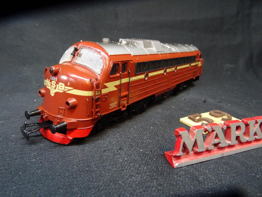 059=Marklin 3143 Nohab van de Noorse spoorwegen.135, Hobby en Vrije tijd, Wisselstroom, Gebruikt, Locomotief, Ophalen of Verzenden