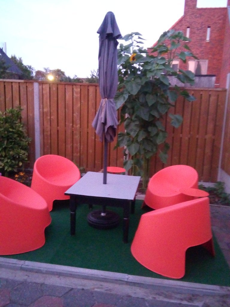 tuinsetje, Tuin en Terras, Ophalen, 4 zitplaatsen, Kunststof, Gebruikt
