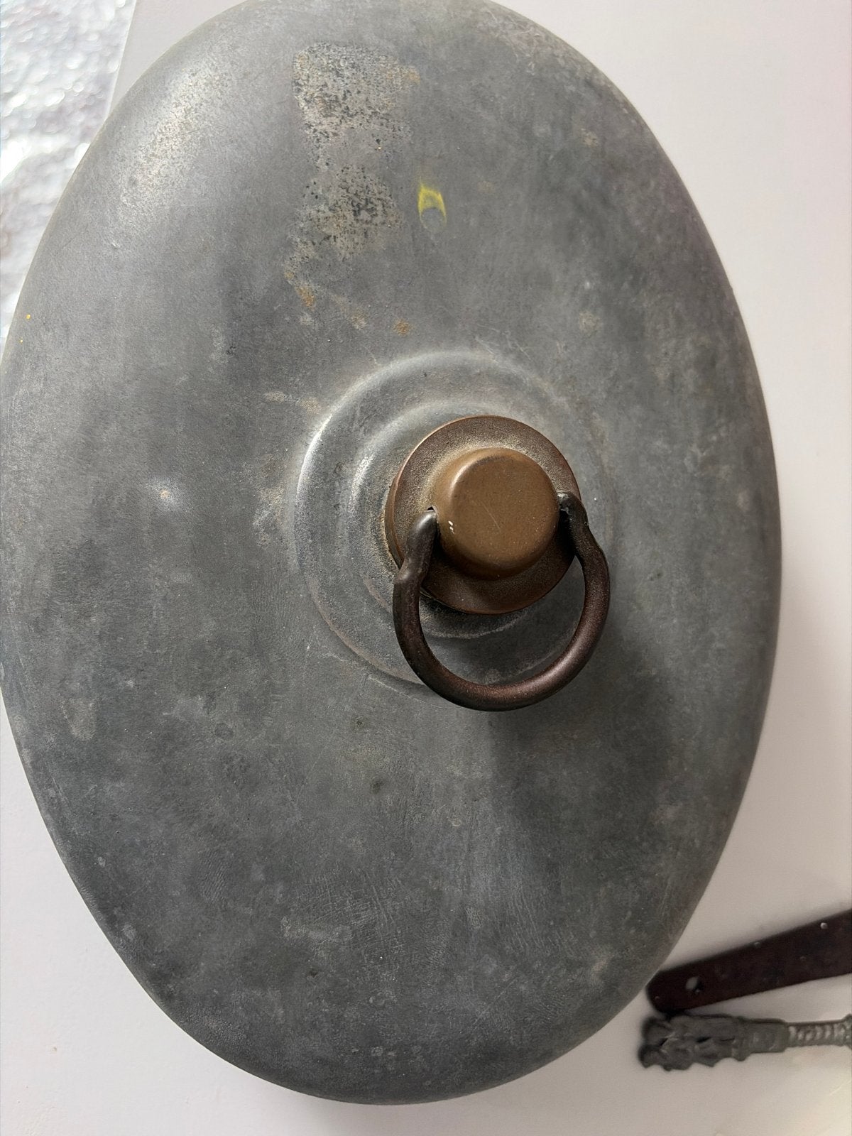 Antieke metalen kruik - Vintage warmwaterkruik, Ophalen of Verzenden