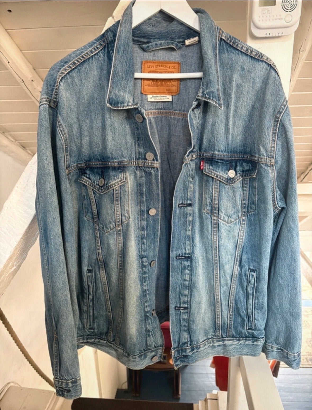 Levi's Unisex Denim Jas - Perfecte Staat, Verzenden, Zo goed als nieuw, Overige maten, Blauw