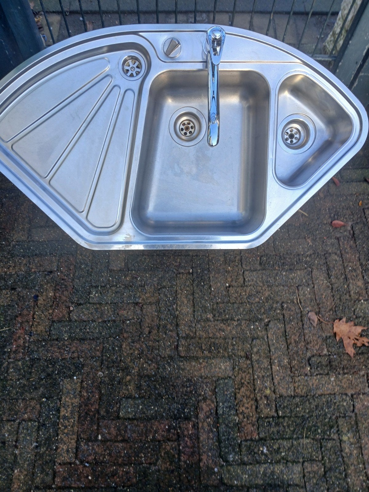 rvs spoelbak, Ophalen, Gebruikt