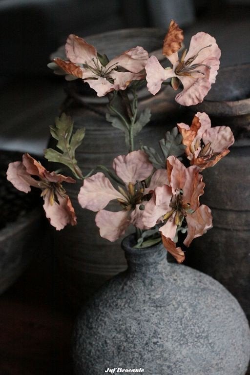 Papaver brown klaproos, zijdebloem, bloem, Huis en Inrichting, Www.jufbrocante.nl, Www.jufbrocante.nl, Nieuw, Ophalen of Verzenden