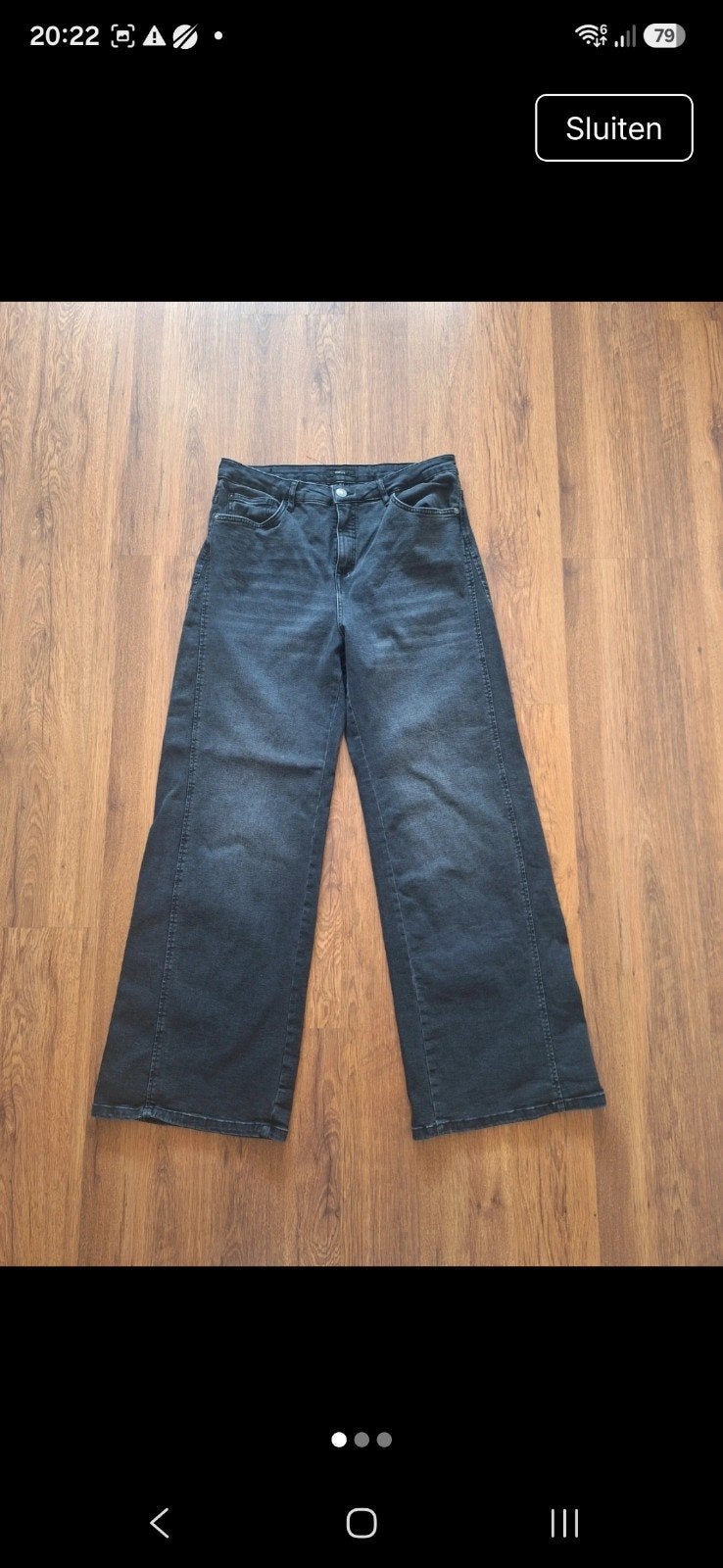 Opus jeans wide - zwart - mt 44 L32, Zwart, Maat 42/44 (L), Ophalen of Verzenden, Zo goed als nieuw