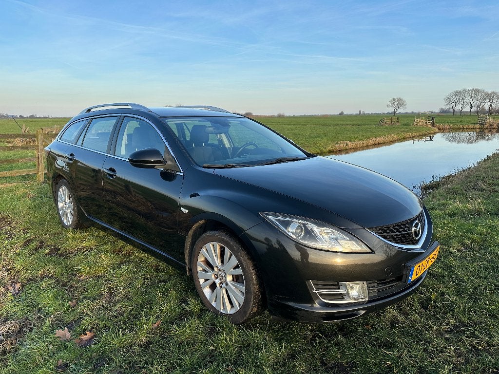 Mazda 6 2.0 SVT Sportbr Tour–2008–Zwart metalic–APK mrt 2027, Auto's, Mazda, Particulier, Boordcomputer, Centrale vergrendeling