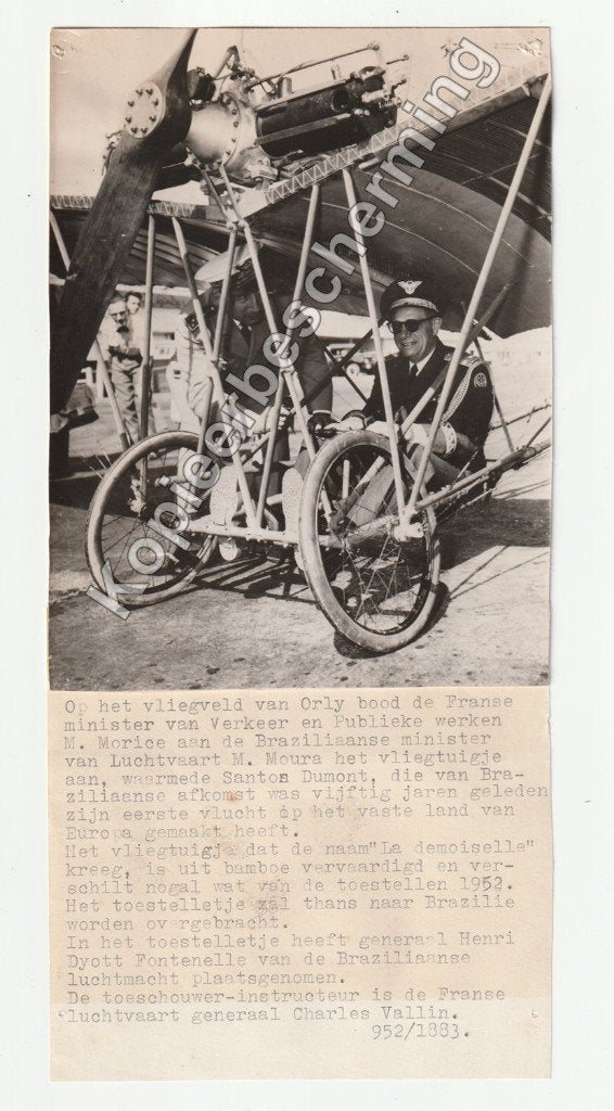La demoiselle vliegtuig Santos Dumont 1952 op Orly, Gebruikt, Kaart, Foto of Prent, Ophalen of Verzenden, X