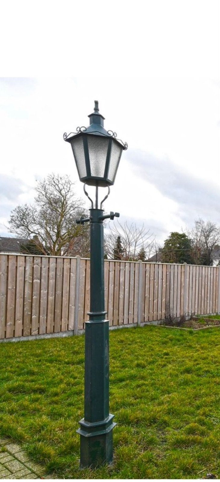 Klassieke buitenlamp - Tuinverlichting, Ophalen of Verzenden, Gebruikt, IJzer, Staande lamp