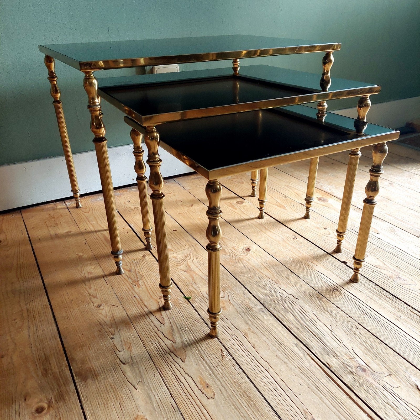 Lucky Vintage Hollywood Regency Maison Jansen nesting set, Ophalen, Gebruikt, 50 tot 100 cm, .