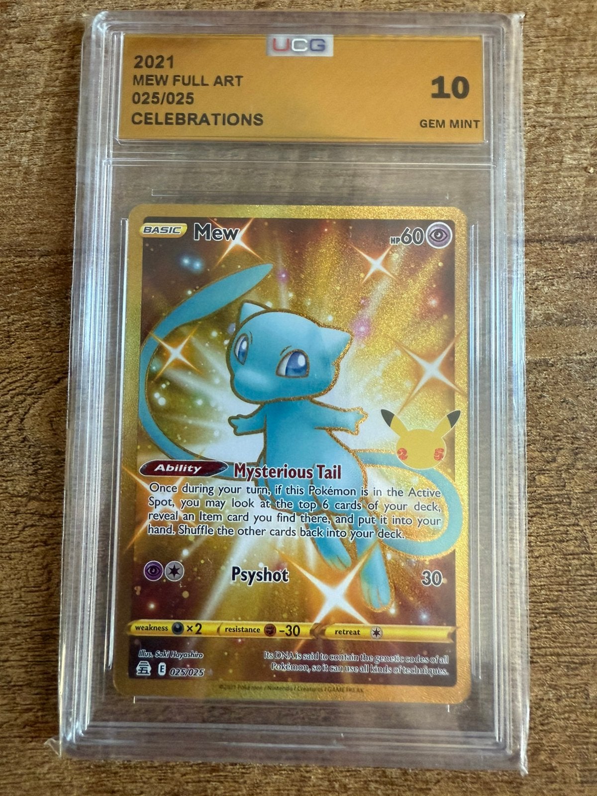 Mew Gold 025/025 Celebrations 25th Anniversary – GEM MINT 10, Ophalen of Verzenden, Zo goed als nieuw, Losse kaart