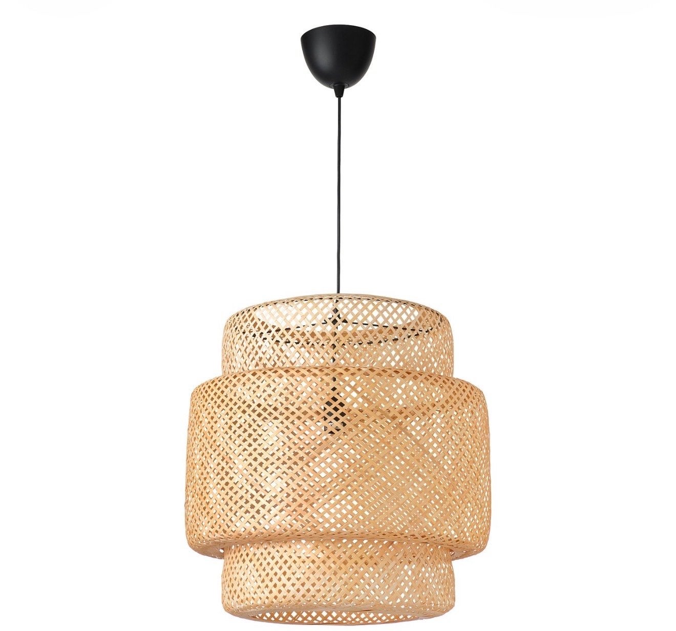 IKEA sinnerlig hanglamp bamboe, Ophalen, Zo goed als nieuw, Natuurlijk materiaal, E27 (groot)