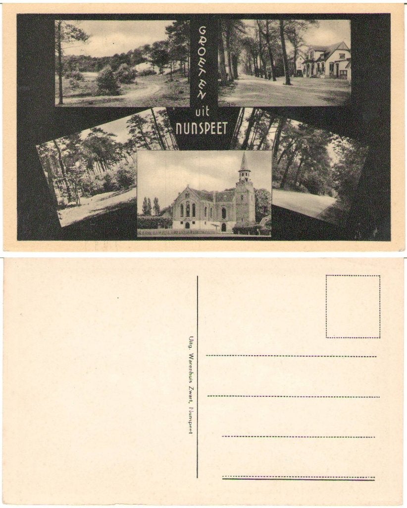 (2) Ansichtkaart Nunspeet, Ophalen of Verzenden, 1960 tot 1980, Ongelopen, Gelderland