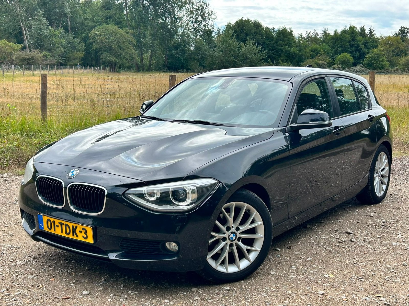 BMW 1-Serie F20 zwart motorstoring, Auto's, BMW, Zwart, 4 cilinders, 1600 cc, Zwart