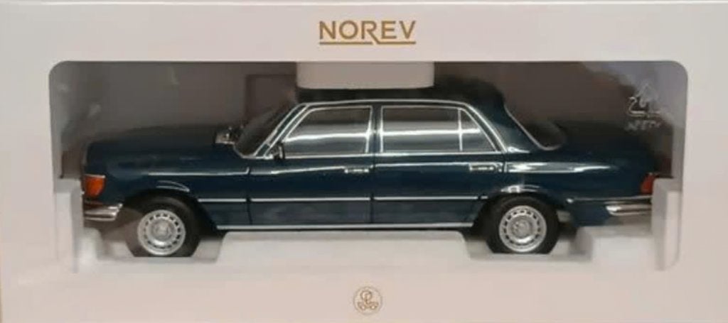 Mercedes Benz 350 SEL '79 Blauw schaal 1/18 NOREV ref 183976, Verzenden, Nieuw, Auto, Norev