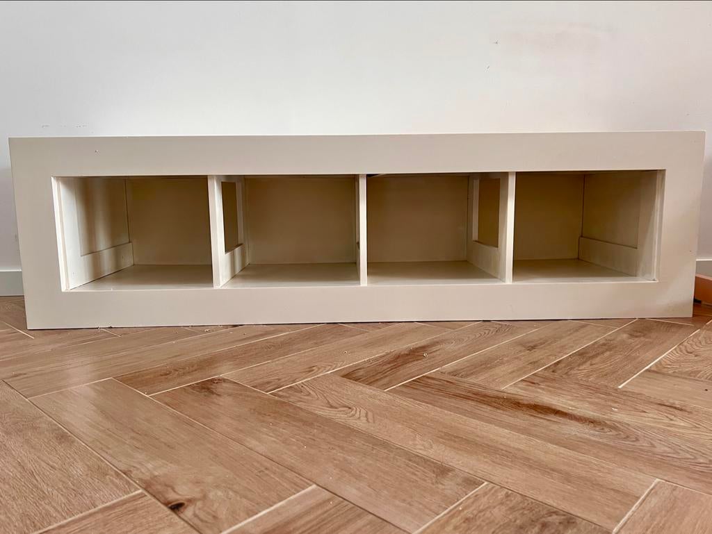 Boekenkast Loods 5, wit gelakt RAL 9010, 180x50x50cm, Ophalen, Met plank(en), Gebruikt, 150 tot 200 cm