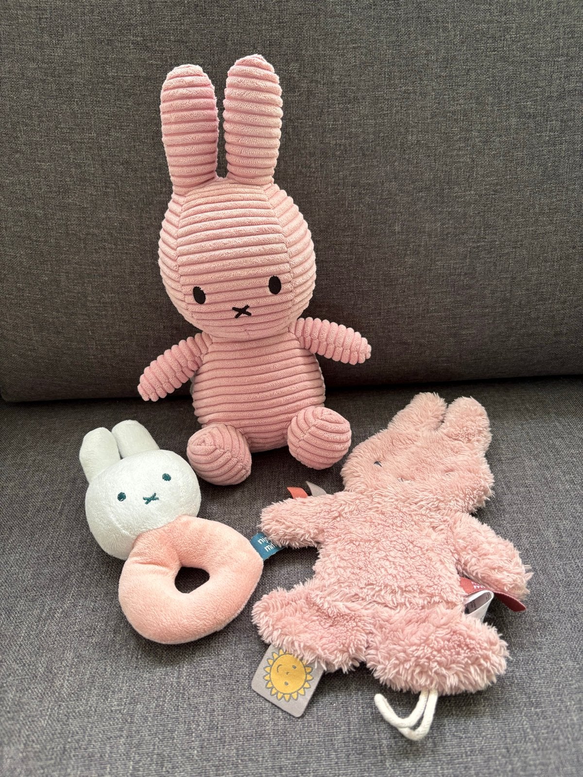 3x Nijntje knuffels roze/wit - Zo goed als nieuw, Konijn, Nijntje, Ophalen of Verzenden, Zo goed als nieuw