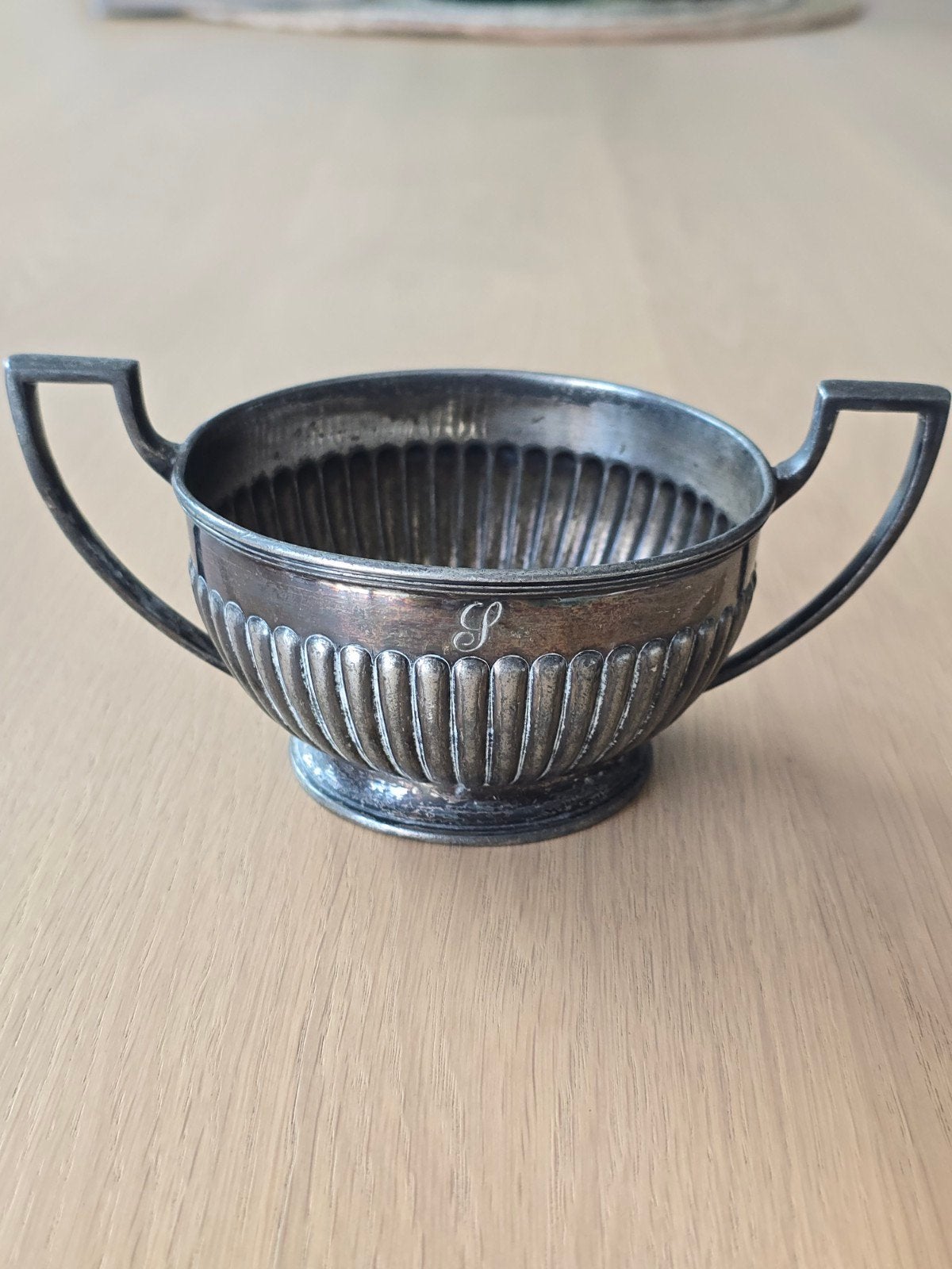 Antieke Art Deco Mappin & Webb verzilverde suikerpot €29, Antiek en Kunst, Antiek | Goud en Zilver, Ophalen of Verzenden