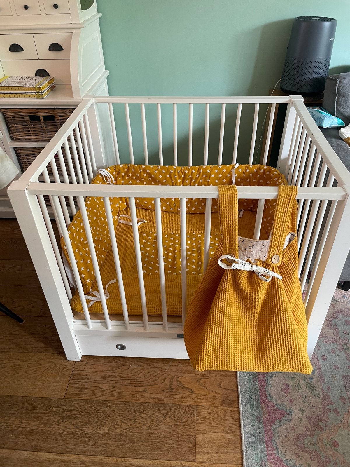 Bopita box met lade inclusief kleed, bumper en tas, Kinderen en Baby's, Ophalen, Gebruikt, Boxkleed