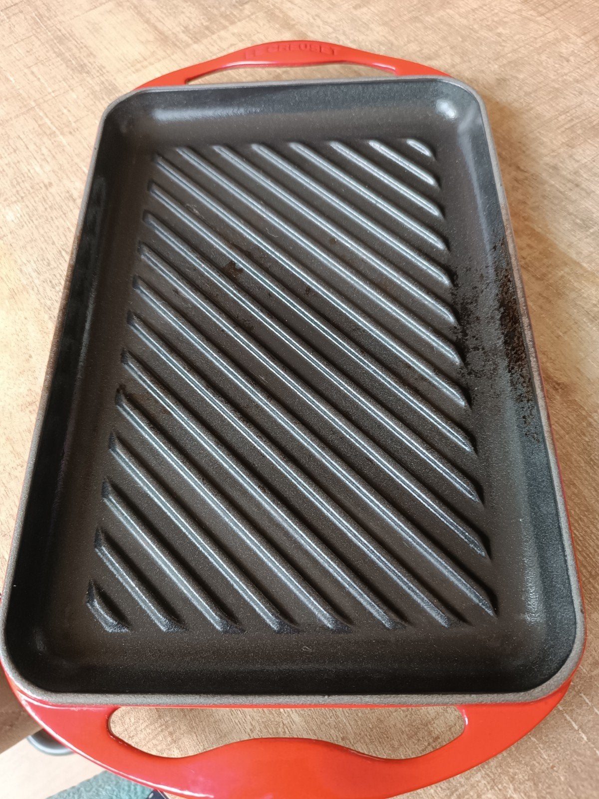 creuset grilplaat, Ophalen of Verzenden, Gebruikt, Gietijzer, Le Creuset