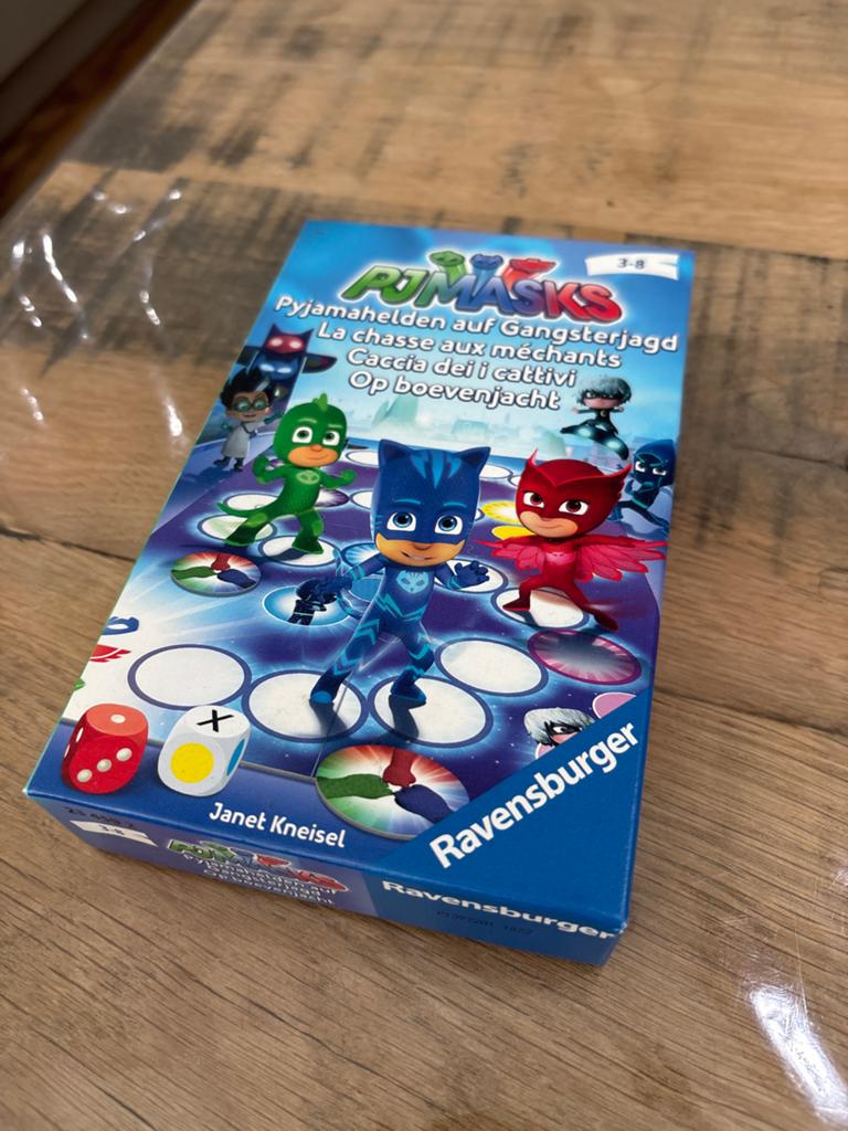 PJ Masks Bordspel Ravensburger - Op Boevenjacht, Hobby en Vrije tijd, Een of twee spelers, Ophalen of Verzenden, Gebruikt