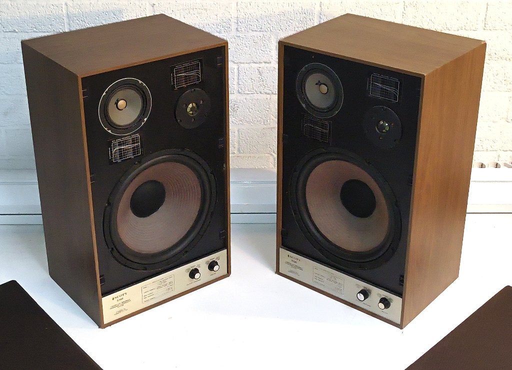 Scott S-196 Vintage 3-Weg Luidsprekers Set, vanaf €196, Gebruikt, Speakerset, 60 tot 120 watt, Basreflex