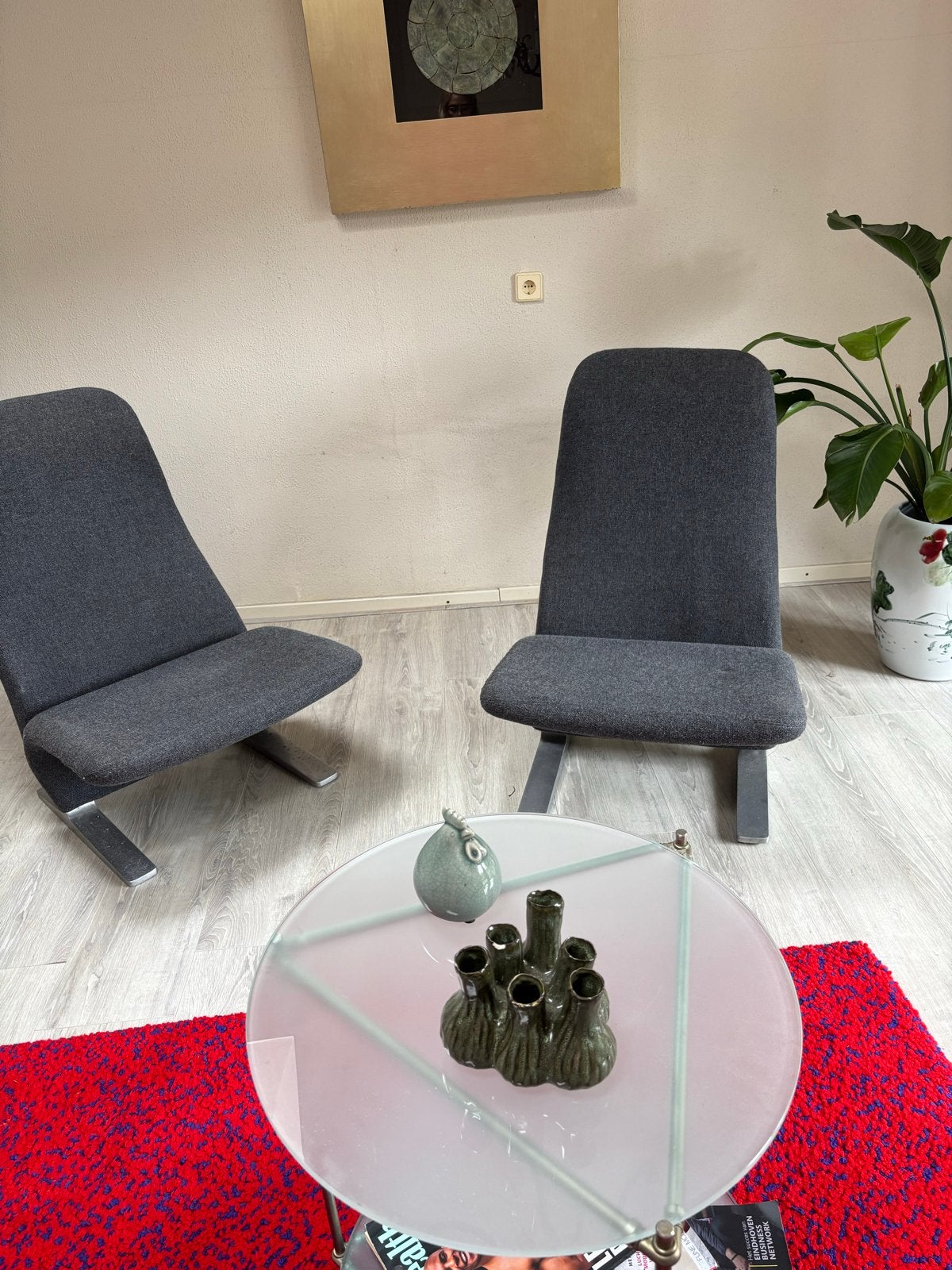 Originele Artifort Fauteuils - Set van 2, Huis en Inrichting, Fauteuils, Ophalen, Gebruikt, 75 tot 100 cm, Stof