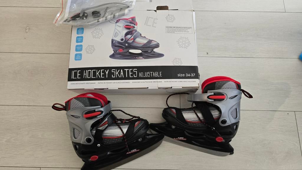 ZGAN! Verstelbare ijshockeyschaatsen, maat 34-37, Ophalen of Verzenden