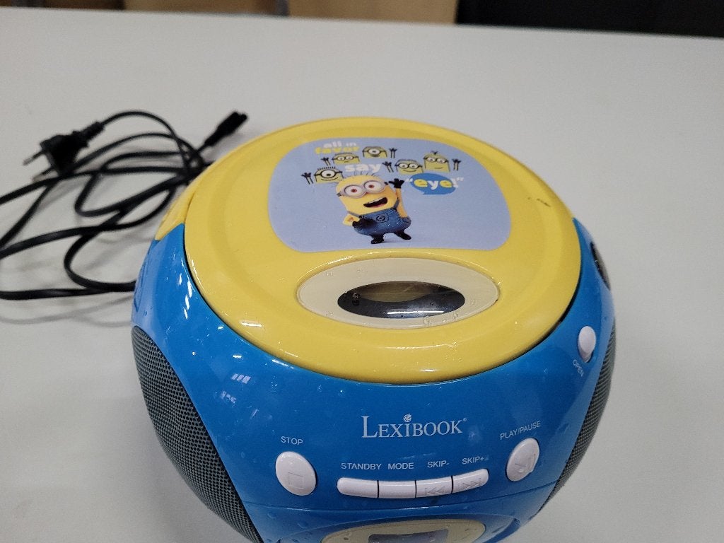 draagbare radio blauw geel met cd speler, Audio, Tv en Foto, Ophalen of Verzenden, Gebruikt, Met cd-speler