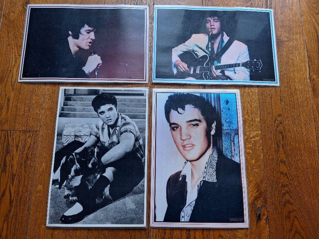 Elvis Presley 4 placemats, Ophalen of Verzenden, Gebruikt, Foto of Kaart