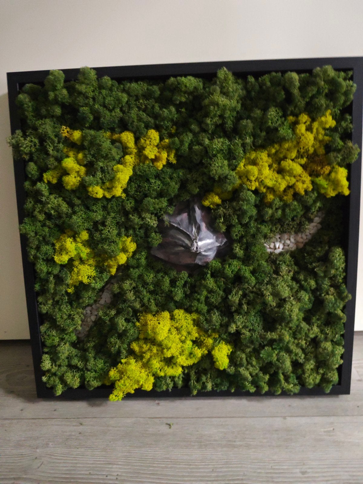 Uniek mos schilderij 50cm x 50cm, Groen, Nieuw, Ophalen of Verzenden, Natuurlijk materiaal