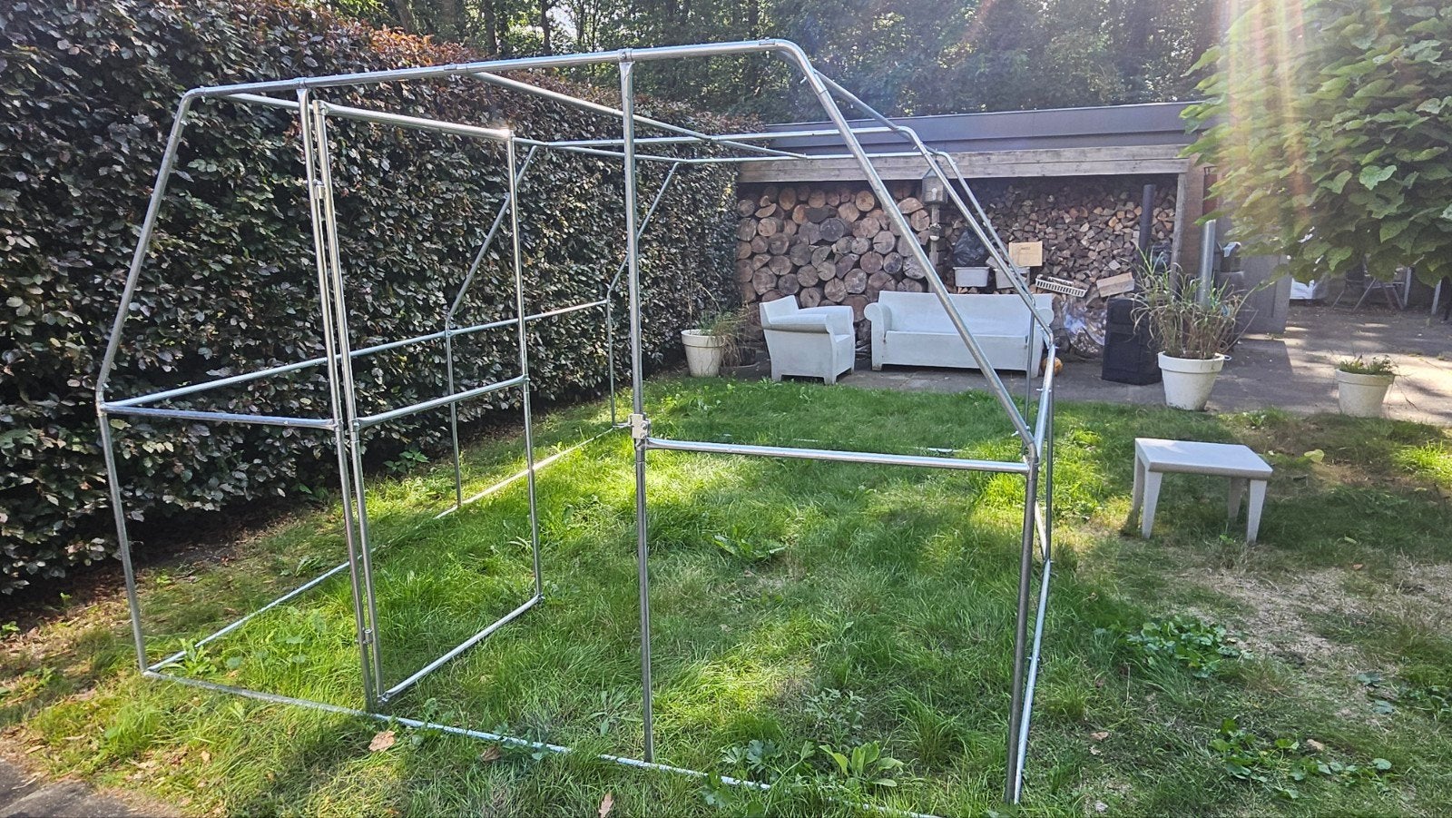 aluminium frame voor bv kippenhok 3x4 m, 2 m hoog, Ophalen, Zo goed als nieuw, Aluminium, Overige typen